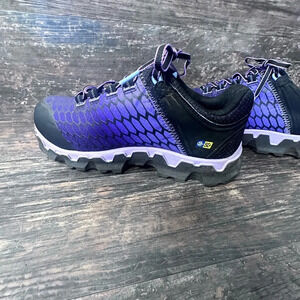 Timberland Pro Powertrain Sport Alloy Toe Work Sneaker Purple and Black